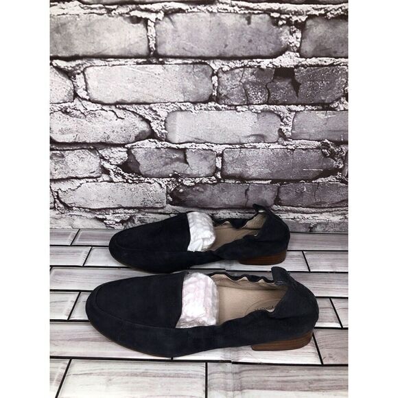 Abeo Bio System Jean Navy Blue Suede Leather Flats Shoes Women’s Sz 6N US/36.5EU - Picture 10 of 16